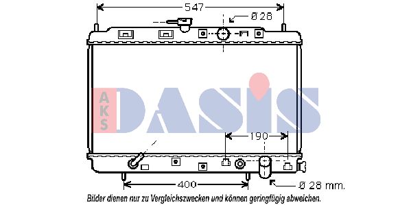 AKS DASIS Jäähdytin,moottorin jäähdytys 100240N